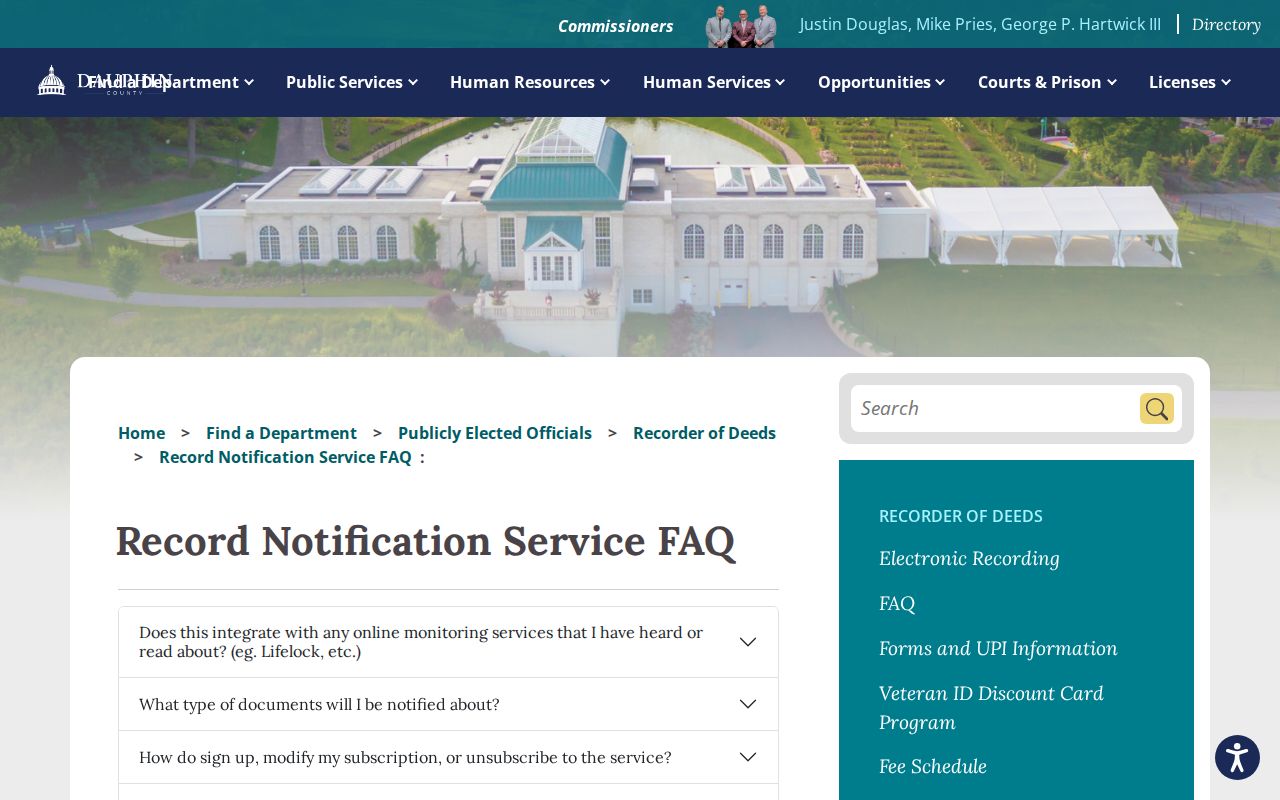 Swatara Township neighbors Recorder record notification service