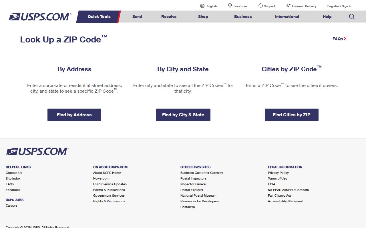 Swatara Township ZIP code directory using the USPS ZIP Code Lookup
